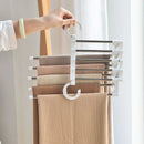 Cabide Multifuncional para Calças de Inox com 5 Divisórias Branco