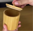 Pote de Bambu com Tampa e Colher 220ml | Saleiro, Açucareiro e Porta Café Sustentável