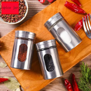 Kit 6 Porta Condimento Para Saleiro Pimenteiro Temperos Aço Inox Peso