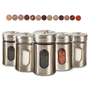 Kit 6 Porta Condimento Para Saleiro Pimenteiro Temperos Aço Inox Peso
