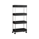 Armário Organizador Multiuso com Rodinhas 4 Andares | Carrinho Slim para Cozinha, Banheiro e Lavanderia | P, M, G ou Kit 3