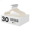 Kit 30 Cabides de Veludo Slim Antiderrapantes  | Ultra Finos e Resistentes
