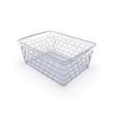 Kit 10 Cestos Organizadores Multiuso Transparente 16x12x6Cm