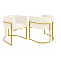 Poltrona Luana Estofada Moderna | Cadeira Decorativa para Sala, Escritório, Clínica e Recepção em Suede com Base Metálica