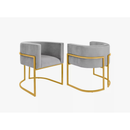 Poltrona Luana Estofada Moderna | Cadeira Decorativa para Sala, Escritório, Clínica e Recepção em Suede com Base Metálica
