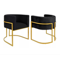 Poltrona Luana Estofada Moderna | Cadeira Decorativa para Sala, Escritório, Clínica e Recepção em Suede com Base Metálica