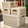 Kit 5 Caixas Organizadoras com Tampa | Organização Inteligente para Toda a Casa