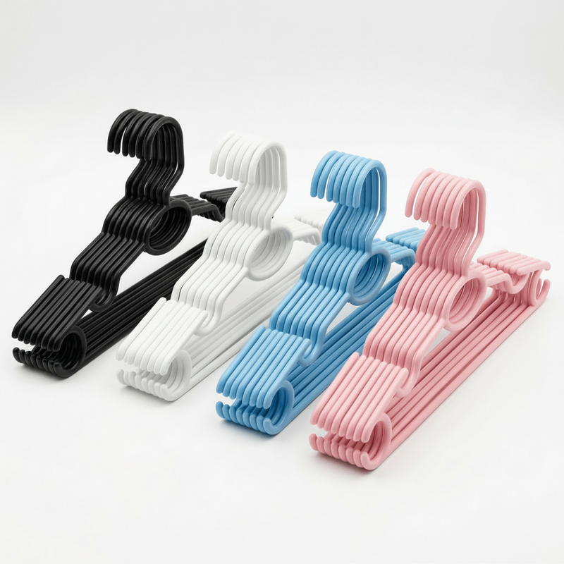 Kit até 100 Cabides Infantil Bebê Baby Reforçado Plástico Cruzeta Roupa Resistente Premium