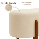 Recamier Orgânico Boucle Bege Banco Decorativo Quarto Sala Design Contemporâneo
