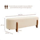 Recamier Orgânico Boucle Bege Banco Decorativo Quarto Sala Design Contemporâneo