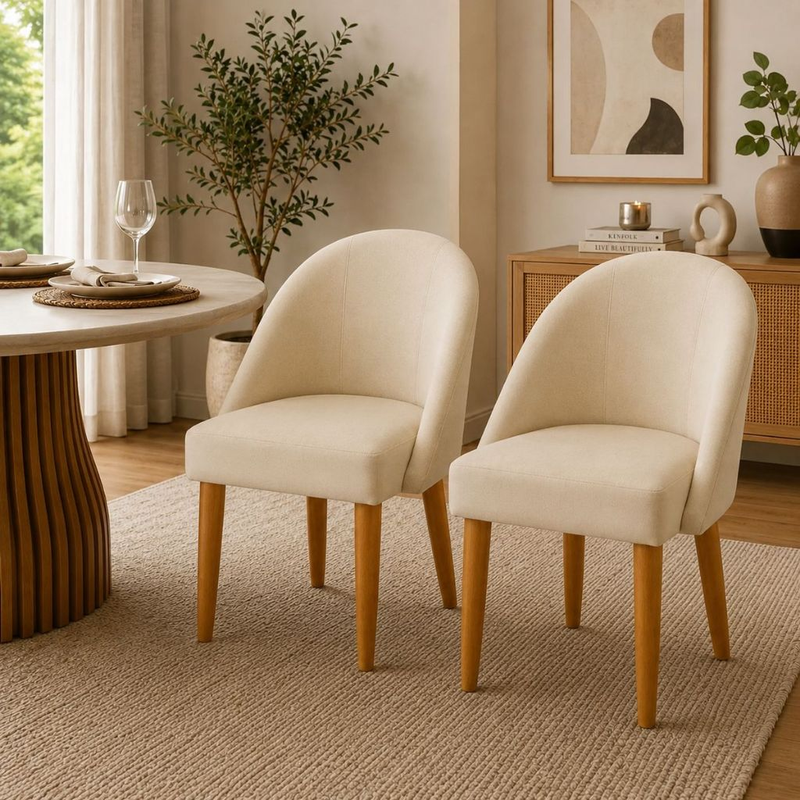 Kit 02 Cadeira Poltrona De Jantar Decorativa Lua Pés Palito Sala Estar Recepção Veludo Lux