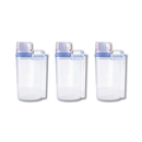 Kit 3 a 10 Potes Herméticos 2L Dispenser Organizador Lavanderia Para Sabão em Pó Detergente Amaciante