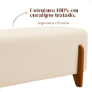 Recamier Orgânico Boucle Bege Banco Decorativo Quarto Sala Design Contemporâneo