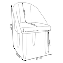 Kit 02 Cadeira Poltrona De Jantar Decorativa Lua Pés Palito Sala Estar Recepção Veludo Lux