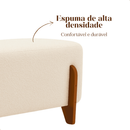 Recamier Orgânico Boucle Bege Banco Decorativo Quarto Sala Design Contemporâneo