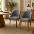 Kit 2 Cadeiras Decorativas Lua em Veludo | Poltronas para Sala de Jantar, Estar, Recepção e Escritório com Pés Palito