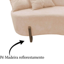 Namoradeira Sofá Feijão Luna 130cm Orgânica Suede