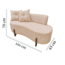 Namoradeira Sofá Feijão Luna 130cm Orgânica Suede