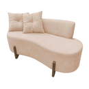 Namoradeira Sofá Feijão Luna 130cm Orgânica Suede