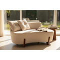 Namoradeira Sofá Luna 130cm Orgânica Suede
