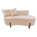 Namoradeira Sofá Feijão Luna 130cm Orgânica Suede