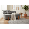 Namoradeira Sofá Luna 130cm Orgânica Suede